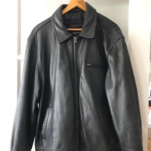 Jones New York 100% Leather Black Men’s Jacket XL